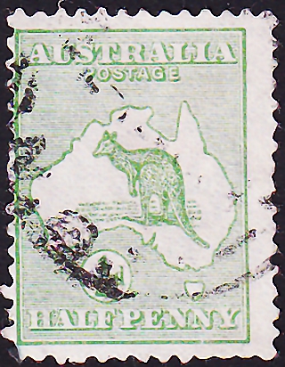 Австралия 1913 год . Кенгуру и карта . Каталог 6,50 фунтов .